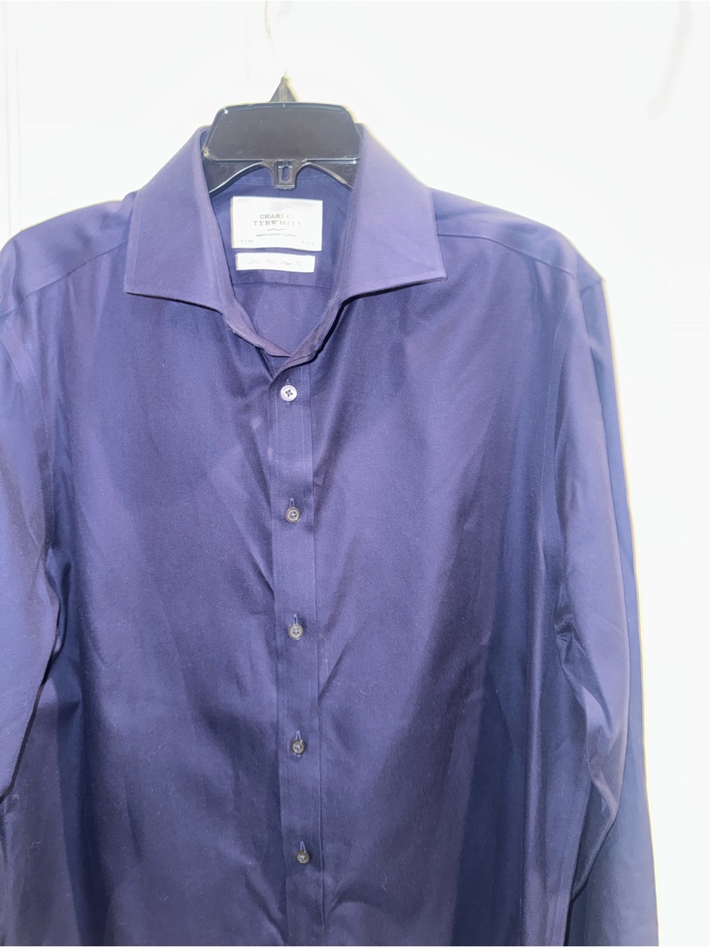 Charles Tyrwhitt Deep Navy Spread-Collar Dress Shirt